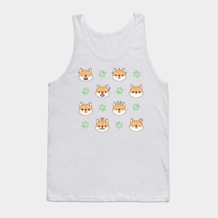 Chibi Shiba Red Tank Top